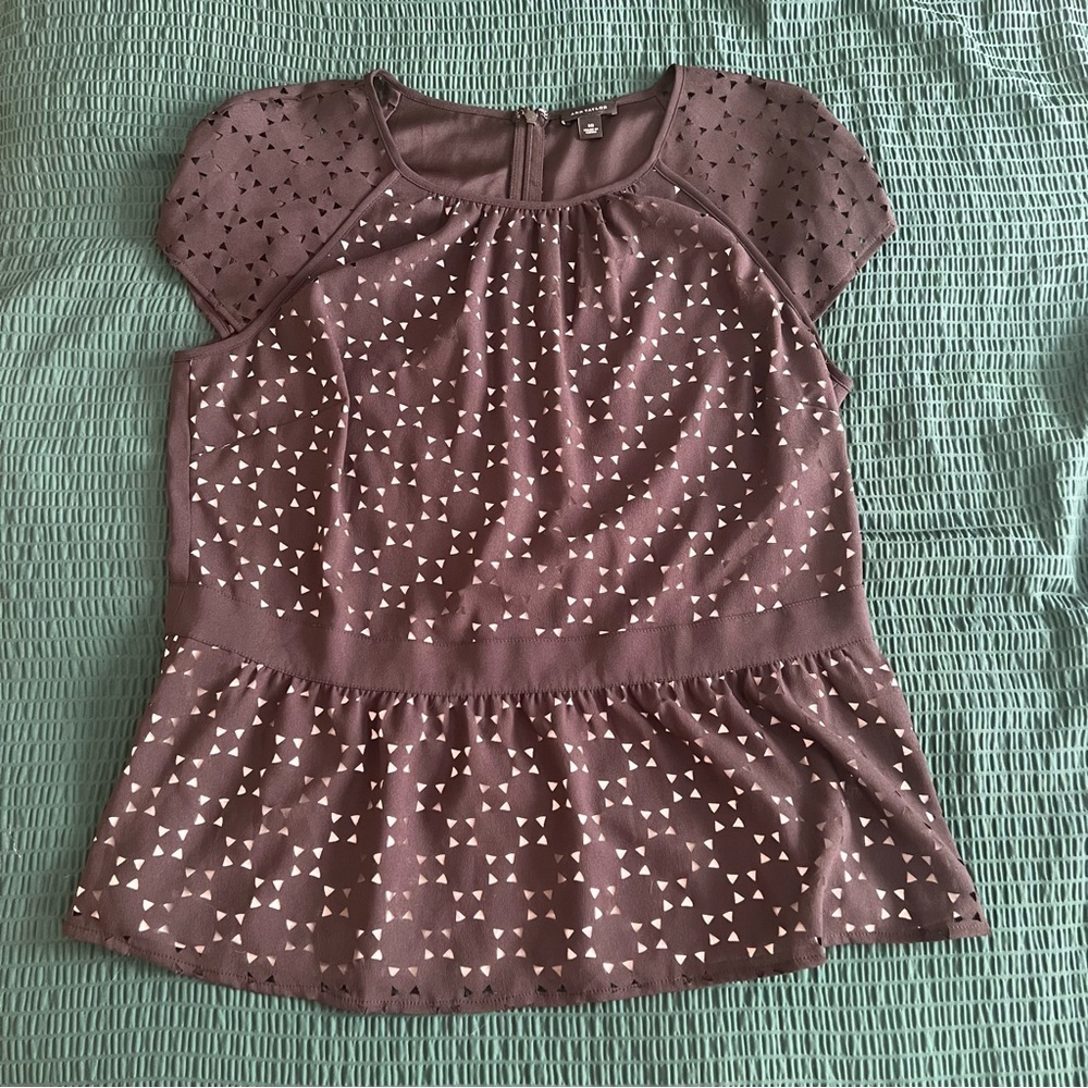 Black Cap Sleeve Peplum Top
